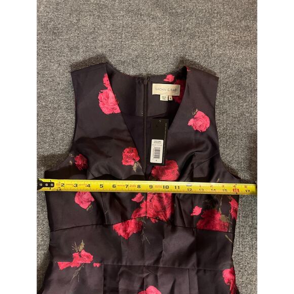 NEW $1000 Sachin & Babi Black Sleeveless Mikado Rori Malbec Tea Gown Dress Sz 6 - Picture 15 of 16